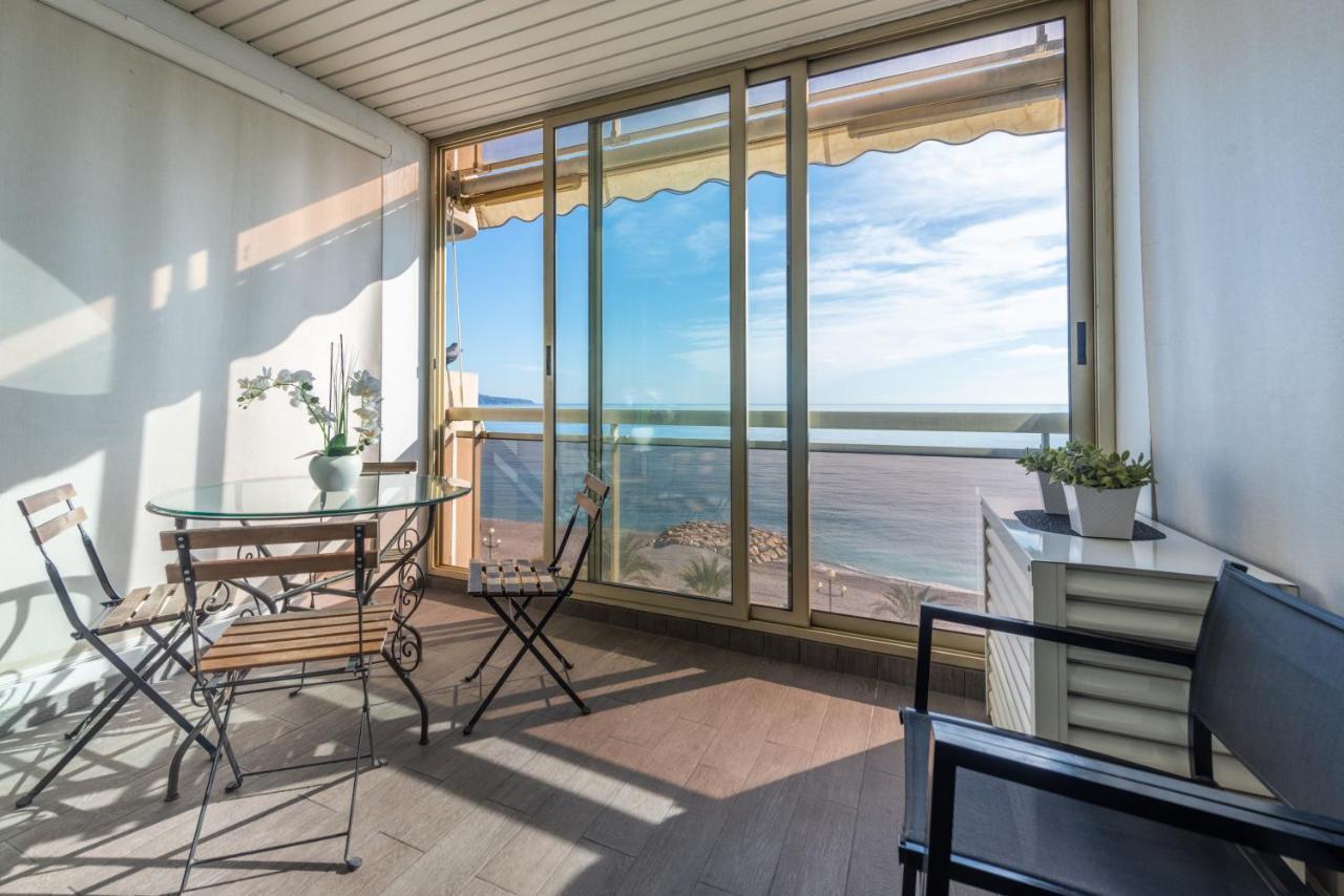 Sea Front - Panoramic Sea View Studio With Terrace Nizza Exterior foto